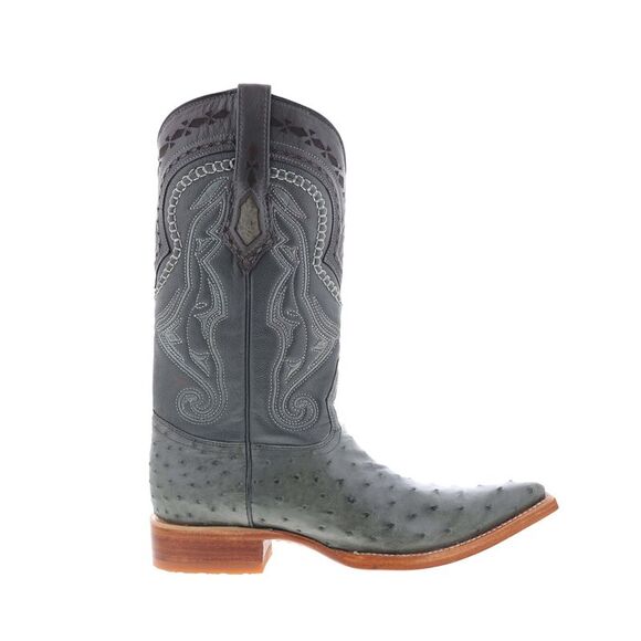 Los Altos Mens Ostrich Boots XXX-Toe Gray Boots (NWT)
